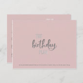 Plan d'anniversaire : Carte postale (Devant / Derrière)