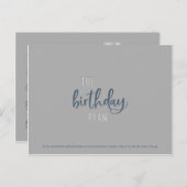 Plan d'anniversaire : Carte postale (Devant / Derrière)