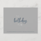 Plan d'anniversaire : Carte postale (Devant)