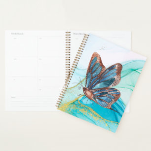 Plan d'aquarelle papillon bleu
