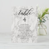 Plan d'assise en marbre Carte de table individuell (Debout devant)