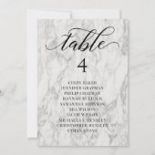 Plan d'assise en marbre Carte de table individuell (Dos)