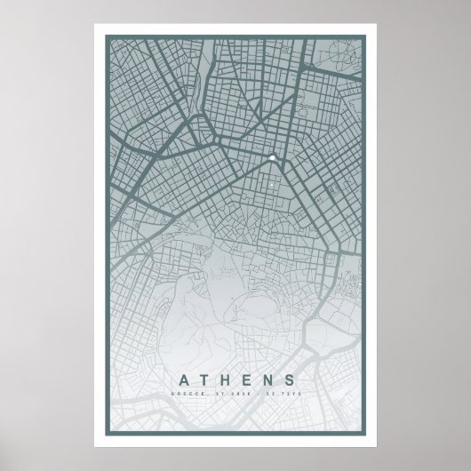 Plan d'Athènes Impression 8 COULEURS DISPONIBLES V (Devant)