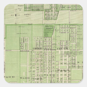 Plan Davenport, Scott County, staat Iowa Vierkante Sticker