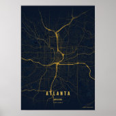 Plan de Atlanta or Impression de Géorgie Affiche d (Devant)