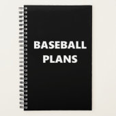 Plan De Baseball Planner Sports Thème De Baseball (Devant)