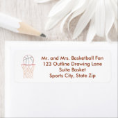 Plan de basket-ball Étiquettes de adresse (En situation)