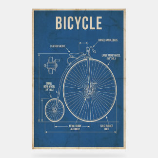 Plan de bicyclette Penny Farthing Art mural vintag