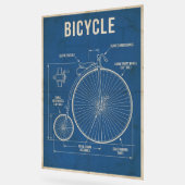 Plan de bicyclette Penny Farthing Art mural vintag (Angle)