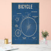 Plan de bicyclette Penny Farthing Art mural vintag (Mariage)