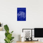 Plan de Bologne Poster Blueprint – Plan de ville c (Bureau à domicile)