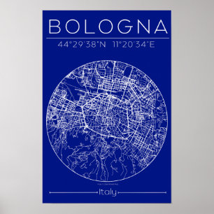 Plan de Bologne Poster Blueprint – Plan de ville c