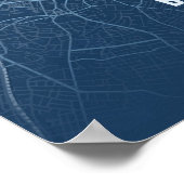 Plan de Boston Impression Bleue Massachusetts Art  (Coin)