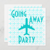 Plan de carte d'invitation de la fête de départ Tu (Devant / Derrière)
