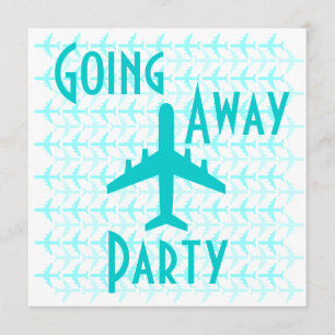 Plan de carte d'invitation de la fête de départ Tu