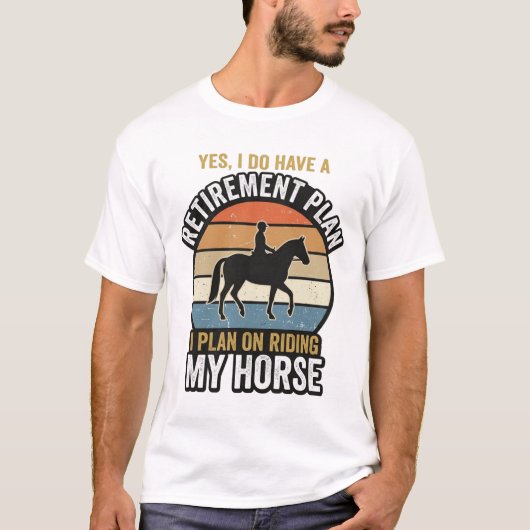 Plan de cheval de retraite conception de t-shirt v (Devant)