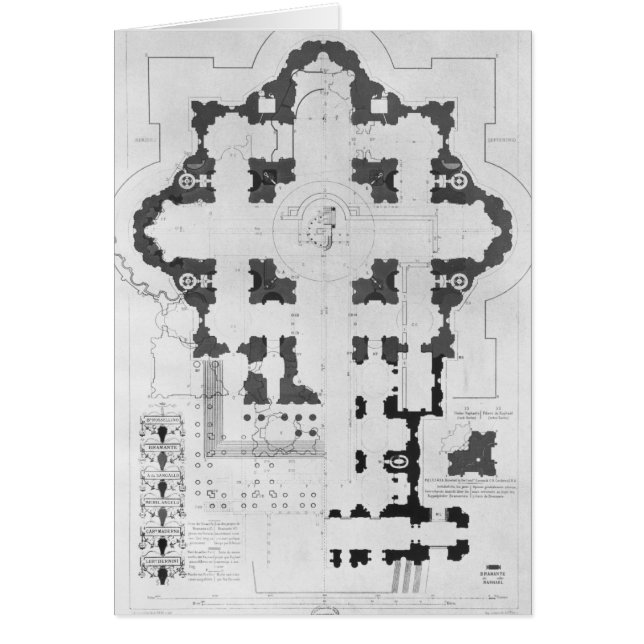 Plan de la basilique de St Peter (Devant)