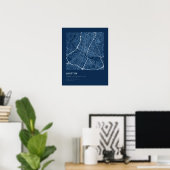 Plan de la ville d'Austin TX — Impression de carte (Bureau à domicile)