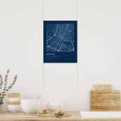 Plan de la ville d'Austin TX — Impression de carte (Cuisine)
