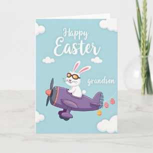 Plan de lapin Pâques Petit-fils Carte