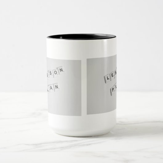 Plan de leçon Mug de l'enseignant Stylish Black & (Centre)