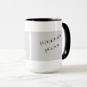 Plan de leçon Mug de l'enseignant Stylish Black &  (Devant droit)