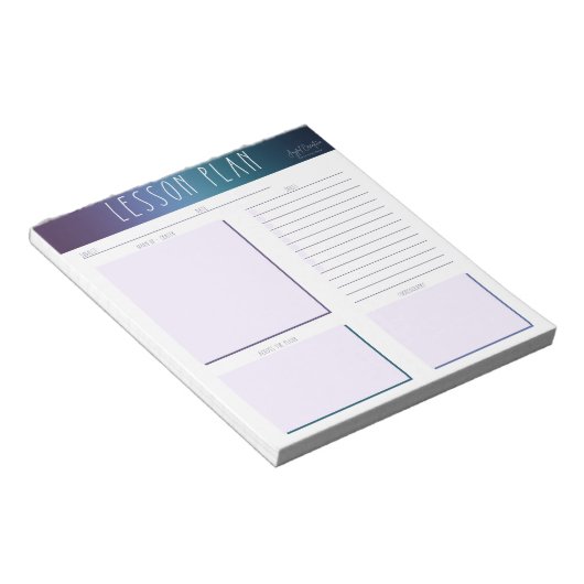 Plan de leçon pour l'enseignant en danse Bloc-note (Incliné)