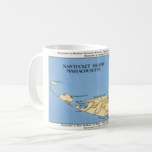 Plan de l'île de Nantucket Mug (Devant gauche)