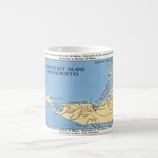 Plan de l'île de Nantucket Mug (Centre)