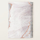 Plan de Mariage de marbre blanc et Rose Gold Agate (Dos)