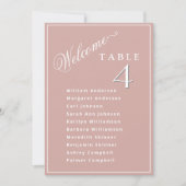 Plan de Mariage rose pâle Cartes Nom de l'invité (Devant)