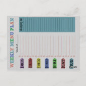 Plan de menu hebdomadaire (Dos)