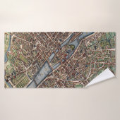Plan de Paris ville ancienne (Serviette de bain)