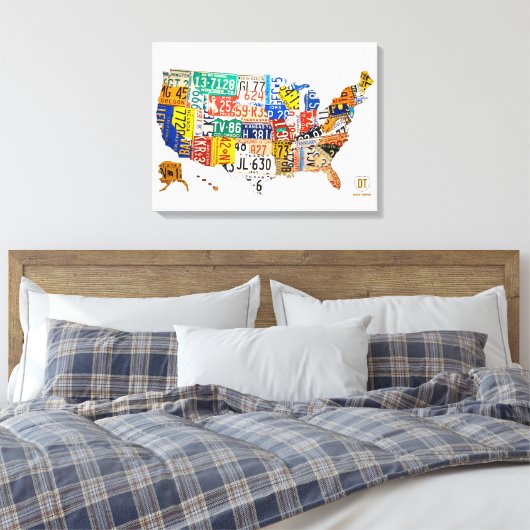 Plan de plaque de licence des États-Unis Toile enr (Insitu(Chambre))