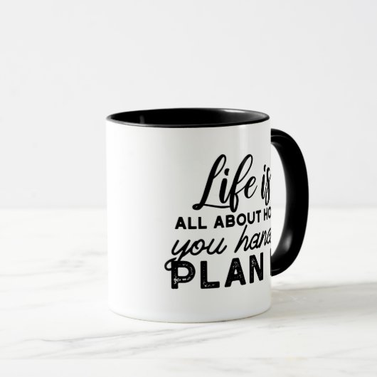 Plan de poignée B Citations de café Mug (Devant droit)