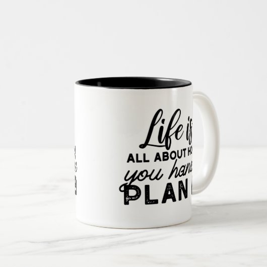 Plan de poignée B Citations de café Mug (Devant droit)