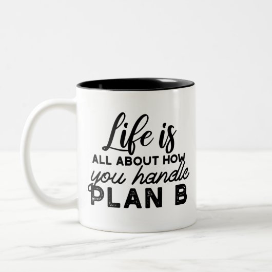 Plan de poignée B Citations de café Mug (Gauche)