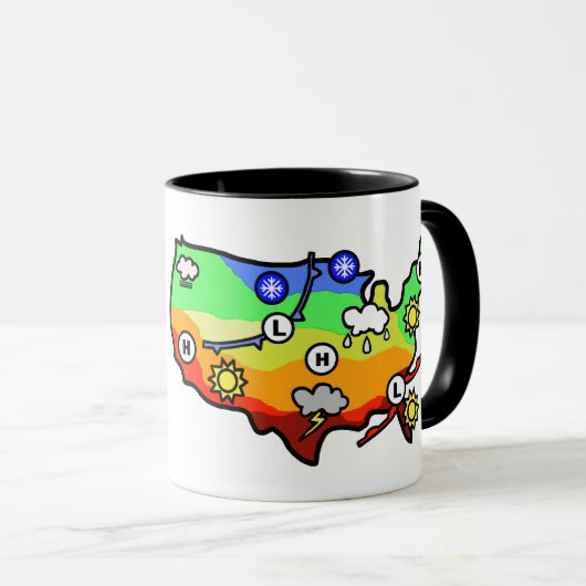 Plan de prévision des États-Unis et nom Mug (Devant droit)