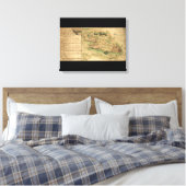 Plan de Rhode Island Map (1778) Canvas Afdruk (Insitu (Slaapkamer))