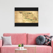 Plan de Rhode Island Map (1778) Canvas Afdruk (Insitu (Woonkamer))