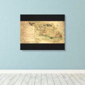Plan de Rhode Island Map (1778) Canvas Afdruk (Insitu (Houten vloer))