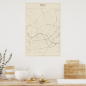 Plan de rue de Berlin Poster (Cuisine)
