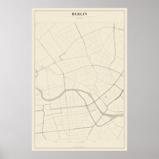 Plan de rue de Berlin Poster (Devant)