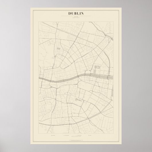 Plan de rue de Dublin Poster (Devant)