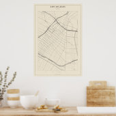 Plan de rue de Los Angeles Poster (Cuisine)