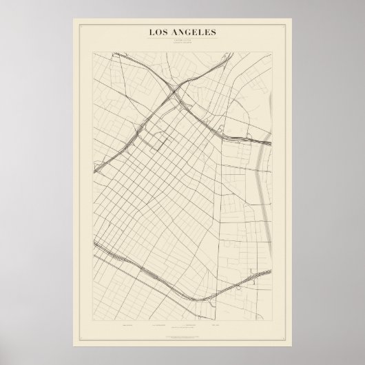 Plan de rue de Los Angeles Poster (Devant)