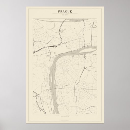 Plan de rue de Prague Poster (Devant)