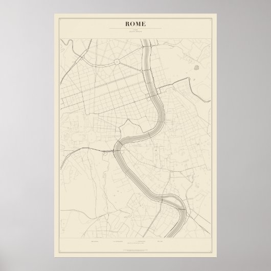Plan de rue de Rome Poster (Devant)