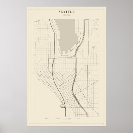 Plan de rue de Seattle Poster (Devant)