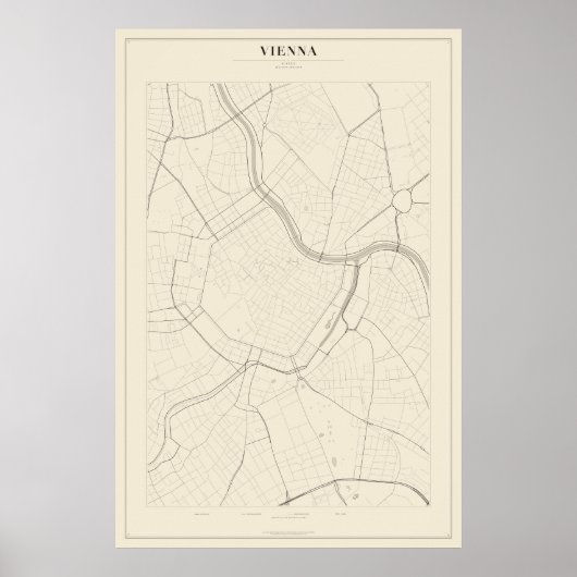 Plan de rue de Vienne Poster (Devant)